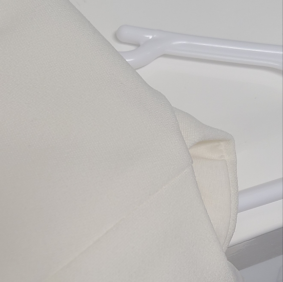 Adrianna Papell Solid Crepe Empire Ivory Dress - Picture 7 of 8